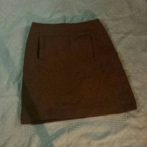 Brown wool skirt